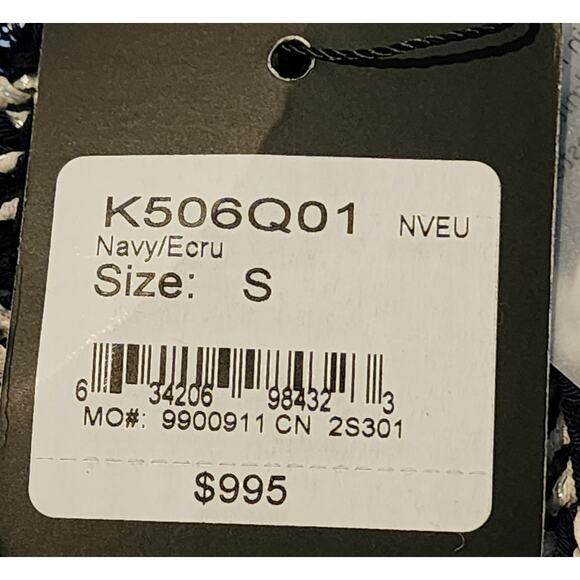 St. John Navy & Ecru Striped Sweater, Small, NWT - Picture 4 of 7